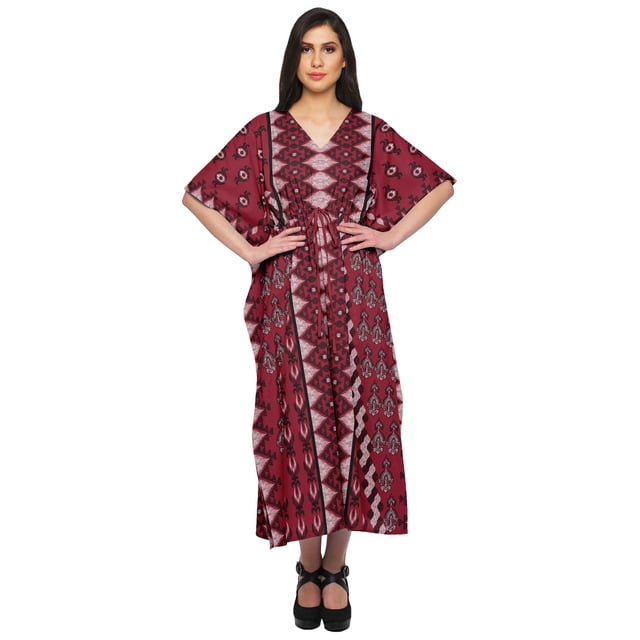 Moomaya Kaftan de Plage, Paréo de Bikini, Robe Longue Maxi Caftan pour Femmes