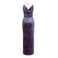 thumbnail image 4 of UPPADA Womens Sequin Tassel Fringe Party Dress Flowy Chiffon Dress Square Neckline Slim Fit Dress Wedding Guest Dresses Ruched Stretchy Irregular Side Slit Gown Deal of The Day Today, 4 of 6