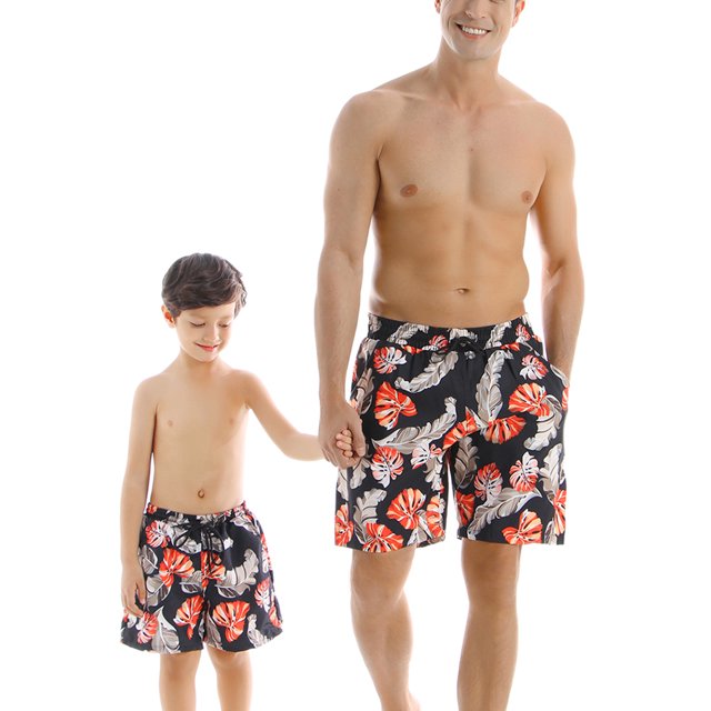 Family Matching Swimwear Set Father Son Trunks Swimsuits Two Pieces Mother Daughter Bikini Bathing Suits