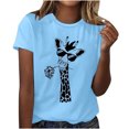 thumbnail image 1 of Birdeem T-Shirts Imprimés pour Femmes et Filles, Manches Courtes, Col Rond, Blouse, 1 of 6
