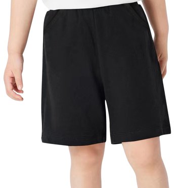 GDREDA Big Boys Youth Soccer Short, 8 Inches Running Shorts with Pockets (Grey,10-11 Years)