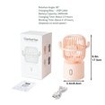 thumbnail image 2 of Small Desk Fan With 3 Speed Settings USB Powered Portable Table Fan For Home Office Outdoor Use 2400 mAh Battery, 2 of 7