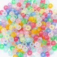 thumbnail image 2 of 1000 Pcs Acrylic 9 Color Pony Beads - Glow In The Dark, 2 of 5