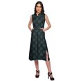 thumbnail image 2 of Moomaya Adjustable Fabric Belt Printed Lapel Collar Button Down Casual Dress, 2 of 4