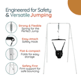thumbnail image 2 of Jolly Jumper Classic with Portable Stand – Black Saddle | Indoor & Outdoor Baby Exerciser | Foldable Frame, Spring Action, Posture Support, 2 of 8