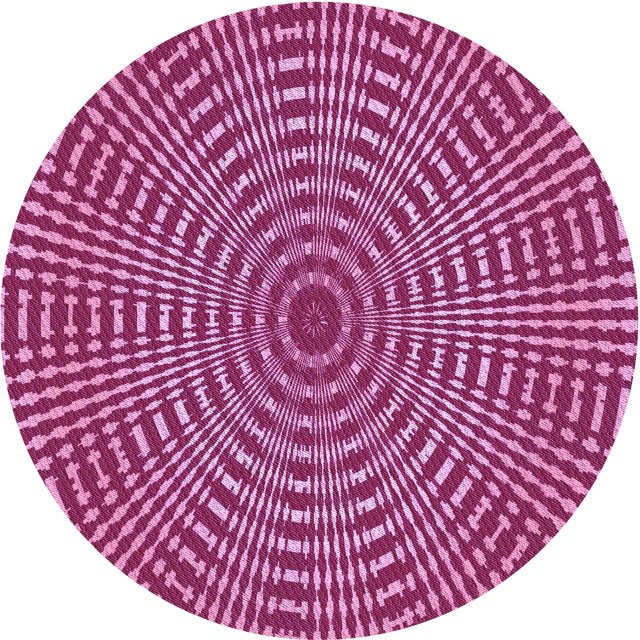 Ahgly Company Tapis d'Intérieur Ronds de Style Transitionnel Lavables à la Machine, Rouge Framboise, 7 Pieds Rond