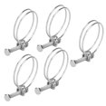 thumbnail image 4 of 5PCS Double Wire Hose Clamp Adjustable Stainless Steel Wire Tube Clip for Industrial Domestic Use50-60mm, 4 of 14
