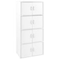 thumbnail image 1 of Hodedah HID 44 Armoire de Rangement Fermée à 8 Portes pour la Maison et le Bureau, Blanc, 1 of 8