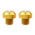 thumbnail image 2 of 2Pcs Moto M10x1.25 Specchietto Retrovisore Filettatura Tappi per Fori Bulloni Gold Positive, 2 of 8