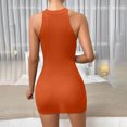 thumbnail image 4 of Gspmoly Robe pour Femmes, Mode Femmes Aguichant Été Décontractée Unie Camis Sans Manches Gilet Robe Courte Robes de Soirée pour Femmes Cadeaux de Vacances, 4 of 4