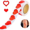 thumbnail image 1 of 500 Pcs 1 Inch Heart Shaped Tanning Stickers, Self Adhesive Sunbathing Body Stickers for Tanning Beds, 1 of 4