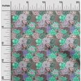 thumbnail image 2 of oneOone Cotton Poplin Light Brown Fabric Florals Craft Projects Decor Fabric Printed By The Yard 42 Inch Wide, 2 of 4