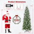 thumbnail image 3 of Gymax 7.5 FT Pre-Lit Artificial Christmas Tree Snow Flocked Hinged Xmas Tree, 3 of 10