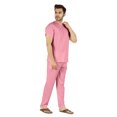 thumbnail image 2 of Inkmeso Solid Nightwear Set For Mens Tshirt And Pants Pajama Set Short Sleeve Pjs Loungewear Set, 2 of 8