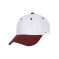 thumbnail image 1 of Two-Tone   Adjustable Baseball Cap, White/Burgundy, 1 of 2