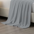 thumbnail image 2 of Drap Plat Simple en Percale 100 % Coton Frais et Net Pleine Grandeur Gris Pâle par Color Sense, 2 of 13