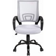 thumbnail image 1 of BestOffice Mid-Back Ergonomic Mesh Office Chair, Adjustable Height Task Chair with Lumbar Support & Armrests, White, 1 of 7