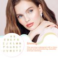 thumbnail image 4 of tredstone Simple Design Letter Rhinestone Earring Party Hiking Portable Stud Earrings Photo Shooting Ear Decor Jewellery K, 4 of 8