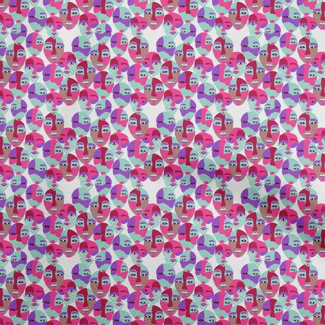 oneOone Rayon Fuschia Pink Fabric Abstracts Sewing Craft Projects Fabric Prints By Yard 56 Inch Wide