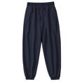 thumbnail image 3 of Lolmot Mens Pants, Mens Solid Color Pocket Drawstring Casual Youth Versatile Sports Oversized Pants, 3 of 6