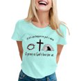 thumbnail image 1 of LUOGENLI T-shirts pour Femme pour Femmes T-Shirt Décontracté à Imprimé de Lettres Col Rond Manches Courtes T-Shirt Plusieurs Couleurs Tee T-shirts Femmes Blanc Fête de la Saint-Patrick Vert Menthe P, 1 of 5