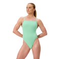 thumbnail image 1 of Speedo Maillot de Bain une Pièce à Fines Bretelles pour Femmes - Noir/vert Luzerne, 32, 1 of 4
