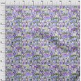 thumbnail image 4 of oneOone Silk Tabby Purple Fabric Writing Text Sewing Craft Projects Fabric Prints By Yard 42 Inch Wide, 4 of 4
