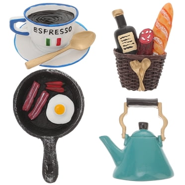 4pcs Simulation Food Fridge Magnet 3D Cartoon Magnet Fridge Magnet for Home