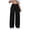 Black, variant on Pisexur Jeans for Women Straight Leg Jeans for Women High Waisted Jeans Frayed Baggy Pants Raw Hem Loose Stretchy Cropped Wide Leg Jeans Black,M