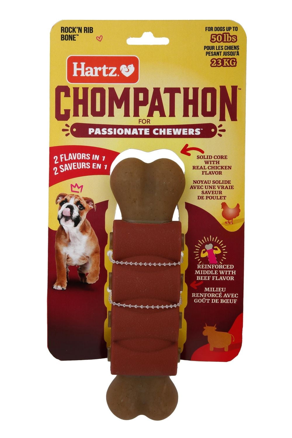 Hartz Chompathon Rock N' Rib Chew Dog Toy