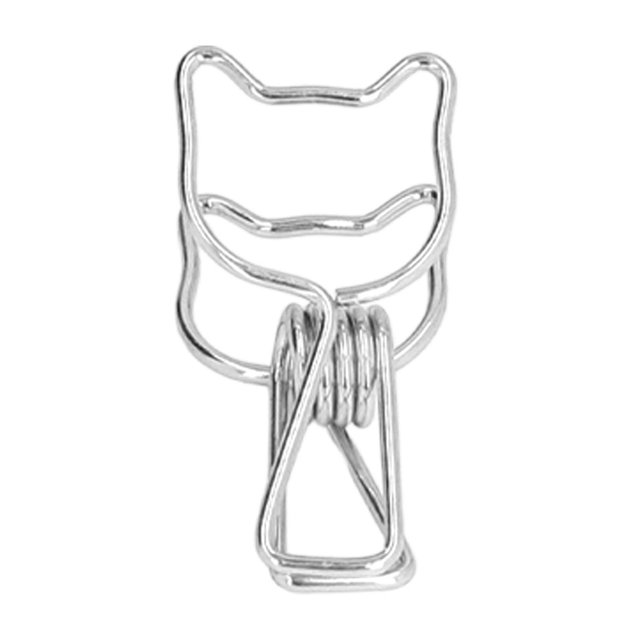 20pcs Cute Paper Clamps, Hollow Design Elegant Style Reusable Clamps Metal Clips Binder Clips for Office Home Classroom