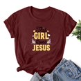 thumbnail image 1 of EGNMCR Shirts Chandails de Pâques pour Femmes Chandails Imprimé de Pâques Imprimé Manches Courtes Décontracté Ample Haut Manches Courtes Col Rond Haut/chemise T - pour Femmes, 1 of 3