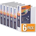 thumbnail image 1 of QuickFit 8.5 x 5.5 Hevy Duty View Binder, Round Ring, 6 Pack (1.5", White), 1 of 3