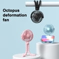 thumbnail image 2 of Portable Handheld Fan Flexible Octopus Tripod Desktop Fan Baby Stroller / Crib Hanging Fan with Ambient Night Light 3 Adjustable Wind Speeds 360° Rotation, 2 of 9