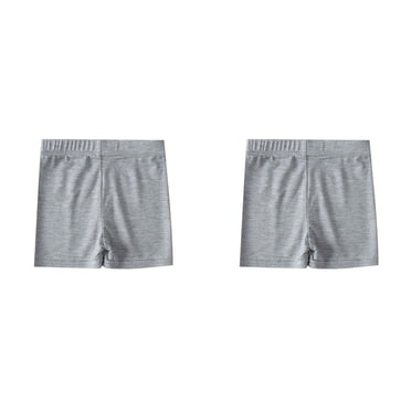 (2-Pack) Kcodviy Kids Girls Dance Shorts Girl Solid Color Breathable Bike Girls Breathable Shorts
