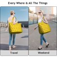 thumbnail image 4 of Sac de Voyage Fourre-Tout Style Bohème Vintage à Imprimé Tournesol Jaune Doré, Léger,, 4 of 5