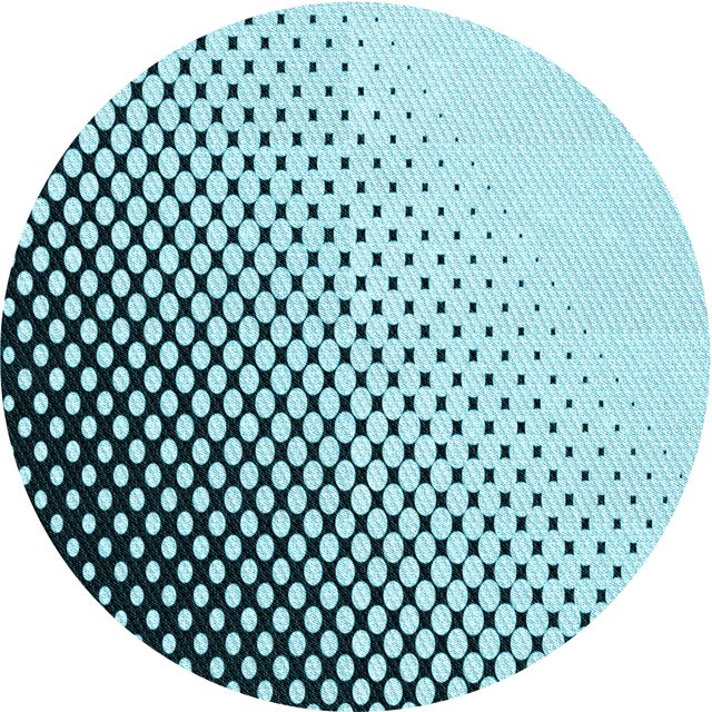Ahgly Company Tapis Rond Lavable en Machine Intérieur Transitionnel Bleu Électrique, 3 Pieds Rond