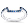 thumbnail image 1 of Bague de Protection en Diamant Bleu 1/4 Ct en Or Blanc 14 K, 1 of 2