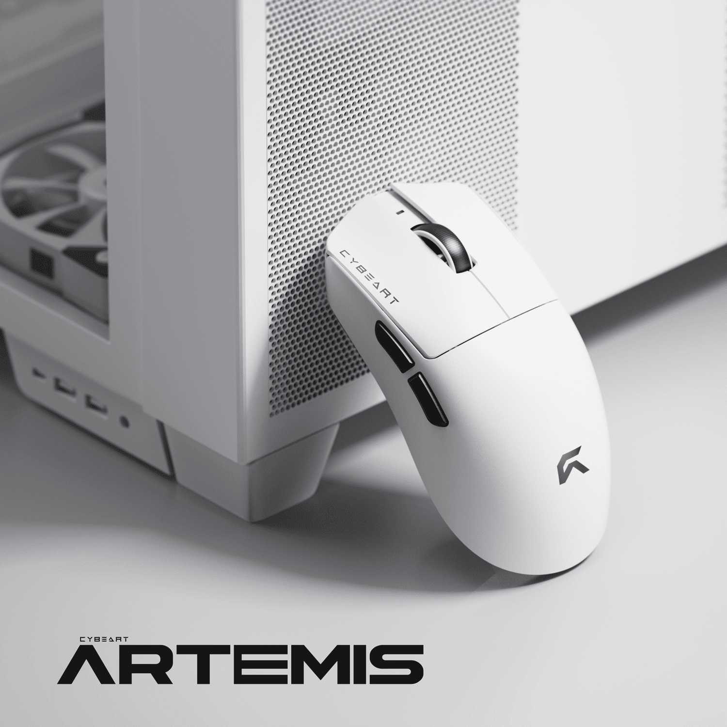 CYBEART | Souris de jeu sans fil ultra-légère Artemis 52g - Double batterie 300 mA remplaçable à chaud, 24 000 DPI, fréquence d'interrogation de 1 000 Hz, commutateurs Kailh 80 M