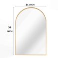 thumbnail image 3 of KOSSMAI Arch Wall Mirror with Metal Frame 24"X36" For Bathroom, Dining Room, Living Room, Entry Gold, 3 of 5