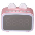 thumbnail image 4 of Digital Radio Alarm Clock, Mini Clock  Digital Speaker  for Office for Bedroom Pink, 4 of 7