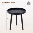 thumbnail image 3 of Costway 1 PCS Table d'Appoint Ronde Canapé Table Basse Bout de Canapé Table d'Accent Table de Nuit Mobilier pour la Maison Noir, 3 of 10
