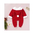thumbnail image 3 of Honganda Bébé Noël à Capuche Romper avec Double-Breasted, Boule de Fourrure, 3 of 9