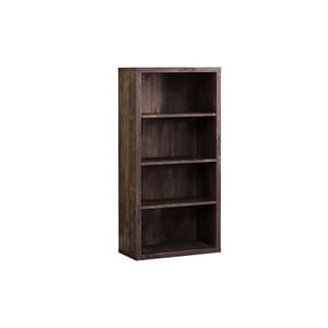 Monarch Specialties Bibliothèque, Bibliothèque, Etagere, 5 Tier, 48"h, Bureau, Chambre, Stratifié, Brun, Contemporain, Moderne
