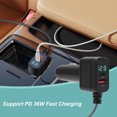 thumbnail image 3 of Car Satellite Power Cable, Satellite Car Charger Adapter Dual Fast Charging Ports with Digital Display for Phone, 3 of 7