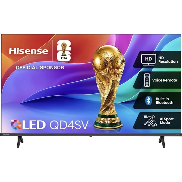 Hisense Téléviseur Intelligent HD Hi-QLED de 32 Pouces 32QD4SV VIDAA OS Dolby Audio Compatible Alexa Matrice Complète LED Cadre Mince - Boîte Ouverte