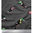 thumbnail image 1 of Soimoi Gray Heavy Canvas Fabric Toucan Bird Decor Fabric Printed Yard 58 Inch Wide, 1 of 3