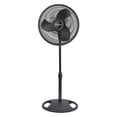 thumbnail image 2 of Lasko 16 Inch Oscillating 3 Speed Adjustable Pedestal Stand Fan, Black (4 Pack), 2 of 6