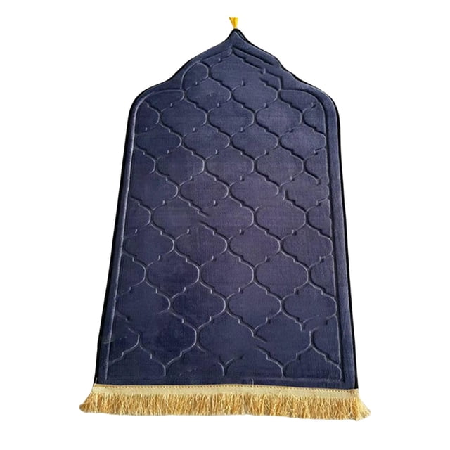 Tapis de Prière Portable Tapis de Sol de Collection Tapis de Zone pour Café Bar Intérieur Beige Bleu
