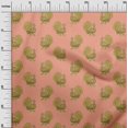 thumbnail image 2 of oneOone Silk Tabby Fabric Peacock Block Printed Fabric 1 Yard 42 Inch Wide, 2 of 4